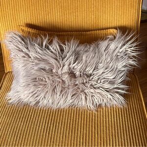 Stylish Faux Fur Accent Pillow